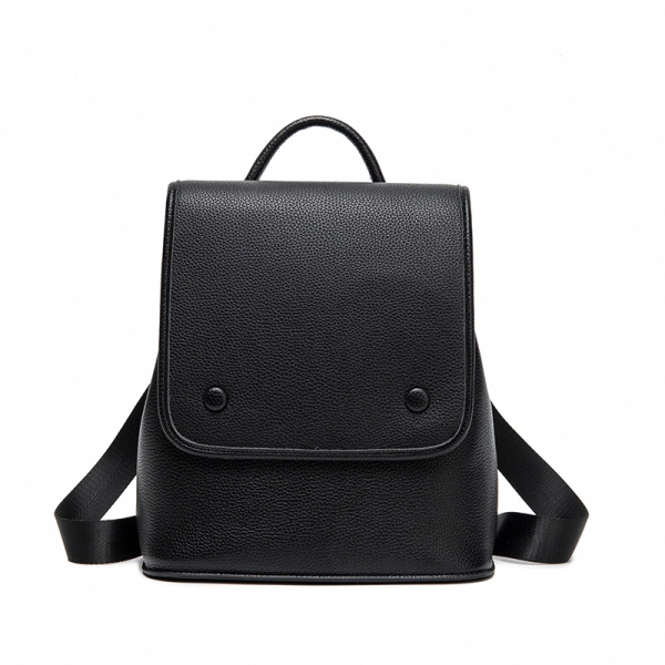 Nude and Brown Leather Flap Vintage Backpacks - Image 2