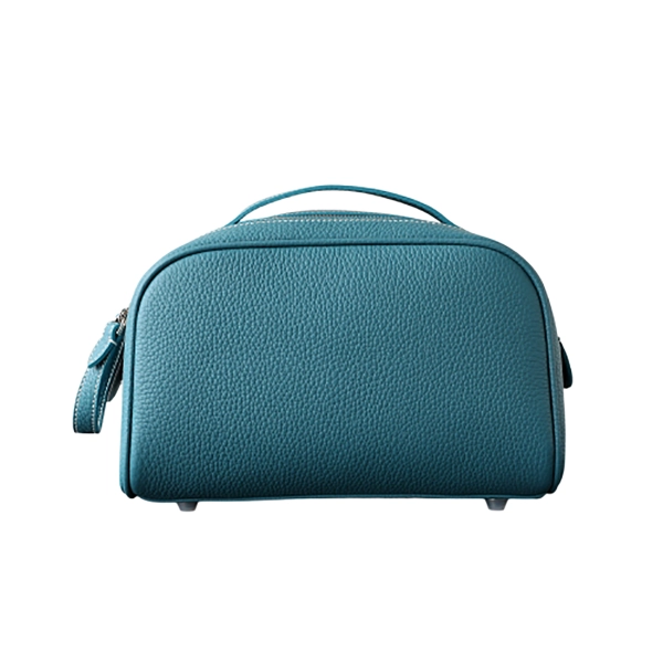 Brown Genuine Leather Handbag Make Up Bag for Women - Image 4