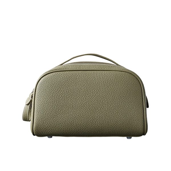 Brown Genuine Leather Handbag Make Up Bag for Women - Image 2