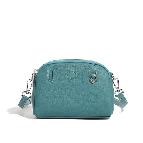 Women's Purple Genuine Leather Square Mini Crossbody Bag - Image 3