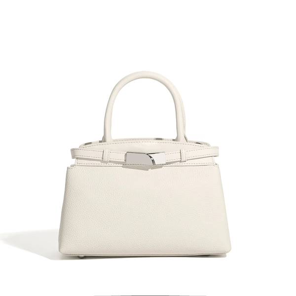 Women's Black Leather Bucket Handbags Square Crossbody Bag - Image 3