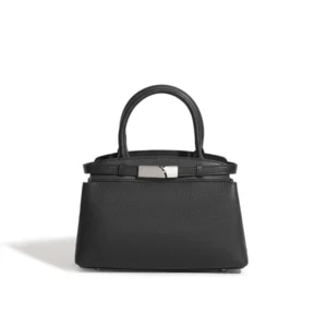 Women's Black Leather Bucket Handbags Square Crossbody Bag